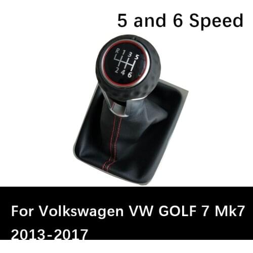 5 Speed 6 Speed Gear Shift Knob with Gear Shift Collars For Volkswagen VW GOLF 7 Mk7 2013 to 2017 car Manual Lever Shift knob