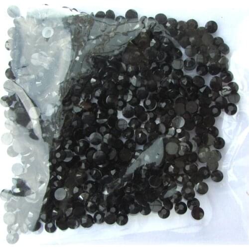 500pcs/lot High Quality Black Nail Art Decorations 3D Acrylic Nails Rhinestones DIY Manualidades Nails Decoration Glitter Gems