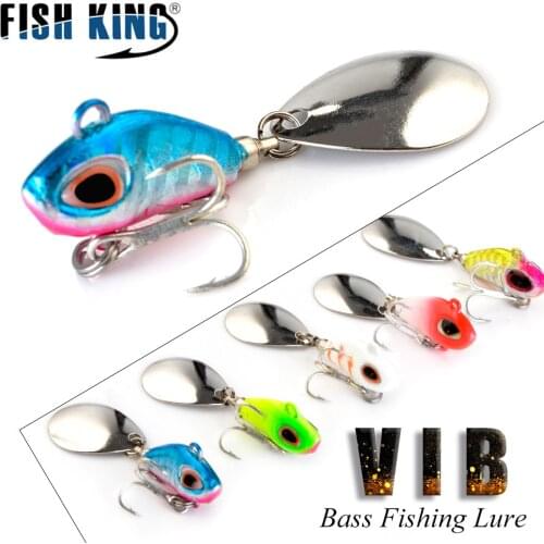 FISH KING 1pcs 10g/15g Balancer Winter Ice Fishing Lure Jig Bait Fishing Hooks 29mm/34mm VIB Lead Hard Bass Lure Jigging Lure