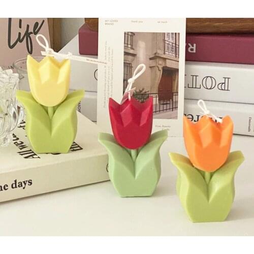 Candle Mold Tulip Flower Soy Wax Wax Mold Mothers Day DIY Home Decor Candle Tulip Mold Korean Style