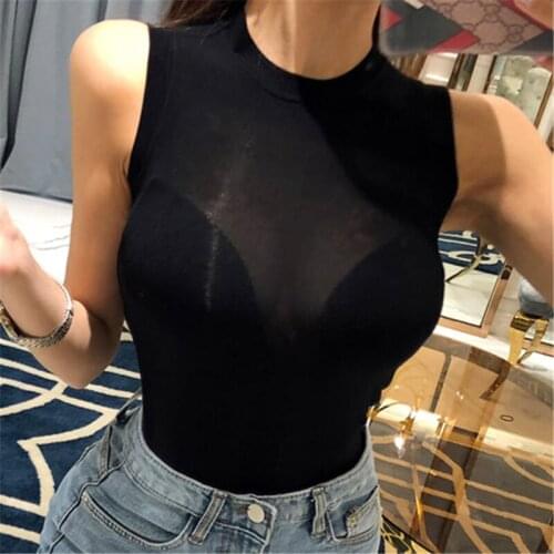 New Summer T Shirt Women Elasticity T-Shirt Woman Clothes Tops Slim Tshirt Female Sleeveless Crop Top Women Tank Sexy Canale