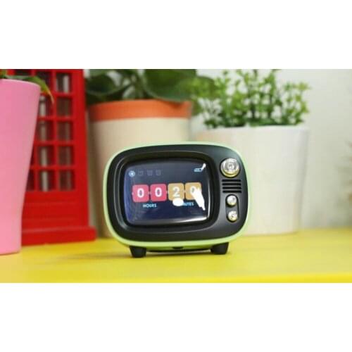 LOFREE TV Bluetooth Portable Wireless Speaker Retro TV Recording Alarm Clock Mini Speaker