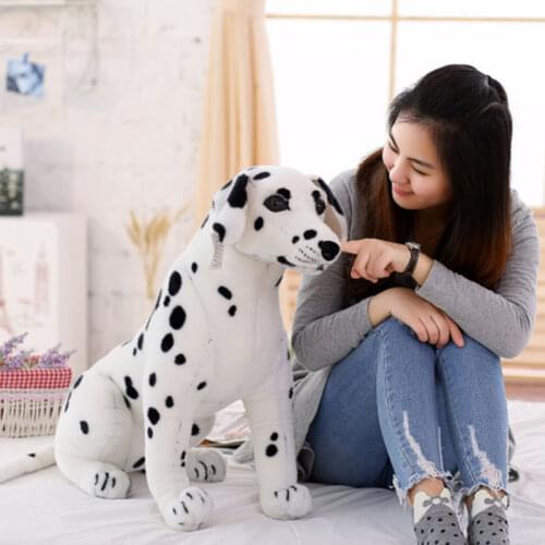 The Simulation Dalmatians Original Cartoon Dog Stuffed Animal Plush Soft toy for kids gift Free shipping D5Z