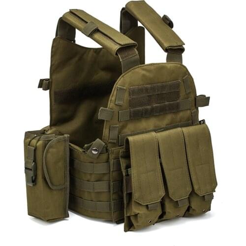 Outdoor 900D Nylon Molle Tactical Vest Body Armor Hunting Plate Carrier Airsoft 6094 M4 Pouch Combat Gear Multicam ACU Camo Vest