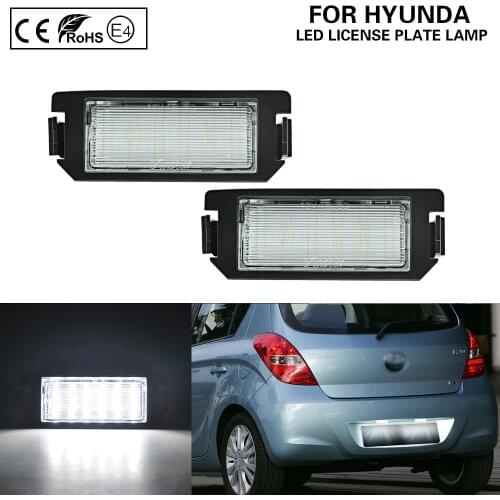 2Pcs Car LED License Plate Light Number Plate Lamp For Hyundai Genesis Coupe I20 Veloster FS XG30 Terracan HP Coupe GK Kia Rio 3