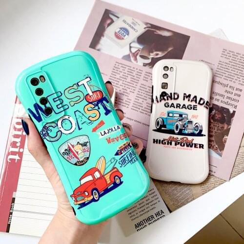 For Huawei P40 Pro Plus Lite Mate 30 Honor 30 30S V30 Nova 7 SE Pro Case IMD Car Map Small Waist Shockproof Protect Camera Cover