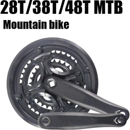 Aluminum Alloy Crank with Bottom Bracket MTB Road bike 42T 34T 24T/48T 38T 28T Triple Chainring Chain Wheel and Crank 170MM