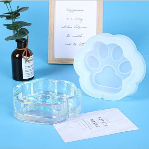 Cat Paw Modeling Silicone Mold DIY Ashtray Desktop Decoration Epoxy Resin Decoration Cute Cat Paw Modeling Ashtray Silicone Mold