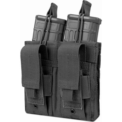 Tactical Molle Double Rifle Pistol Magazine Pouch for M4 M14 M16 AK AR 15 Airsoft Shotgun Mag Pouch Bag Cartridge Holder