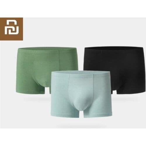 Youpin Cottonsmith Mens Sexy Breathable Brief Cool feeling Long-term low temperature Underwear Underpants Man Male Panties 2pcs