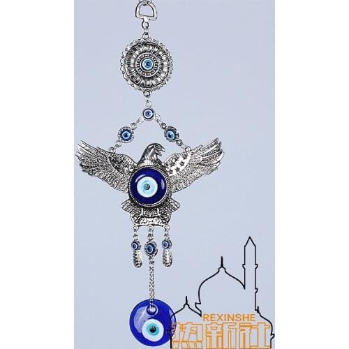Turkey blue eagle eye ornaments Muslim peace pendant hanging "evil demon eyes baby