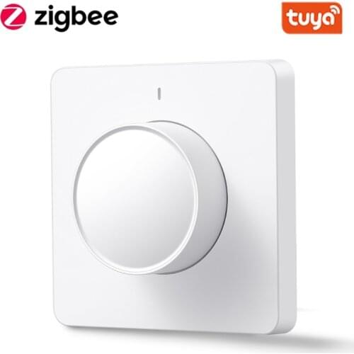 Tuya Zigbee New Smart EU Dimmer Switch Remote Control Touch Dimmer LED Voice Control Compatible with Alexa Google Home Assistant