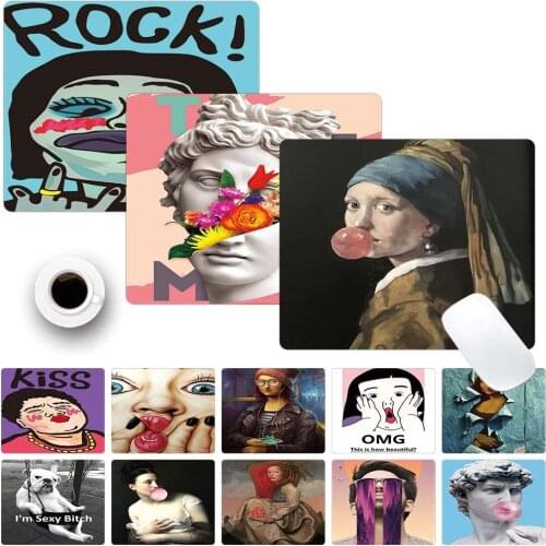 Universal Waterproof Anti-slip Mouse Pad Leather Gaming Mice Mat New Desk Funny Creative Pattern for Office Home Writing Mat