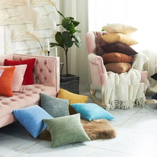Corduroy Soft Decorative Square Throw Pillow Cover Cushion Covers Pillowcase Home Decor Decorations for Sofa Couch Bed Chair