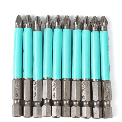 10 anti-skid screwdriver drill head anti-skid screwdriver head 70mm Ph2 cross pneumatic screwdriver screwdriver insert bit 1/4 "
