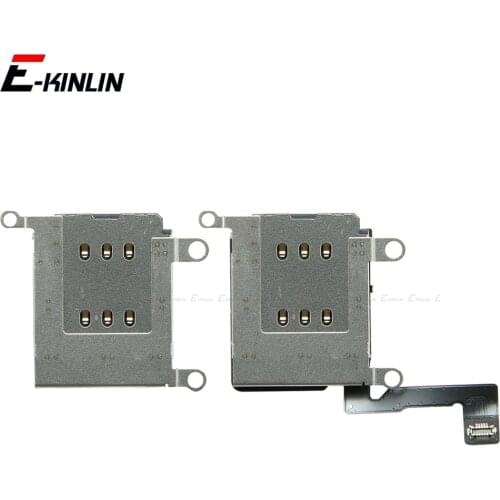 10pcs\lot Repair Replacement Parts For iPhone 12 Pro SiM Card Slot Tray Holder Reader Socket Flex Cable