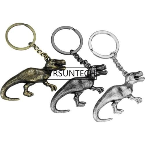 100pcs Fashion Keychains Dinosaur Couple Key Ring Pendant Car Key Chain Birthday Christmas Boy Gift