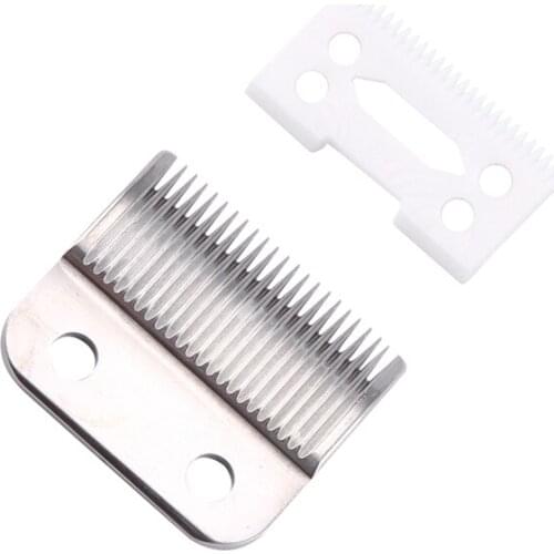 2Pc Hair Beard Replace Ceramic Blade Cutter Metal Bottom for Wahl Shear Clipper