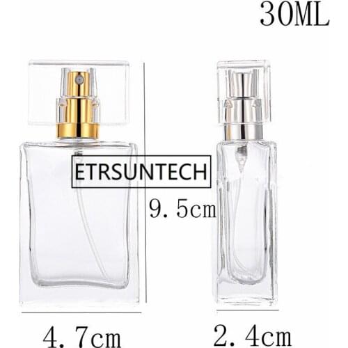 30ml Glass Spray Refillable Perfume Bottles Glass Automizer Empty Cosmetic Container For Travel F1621