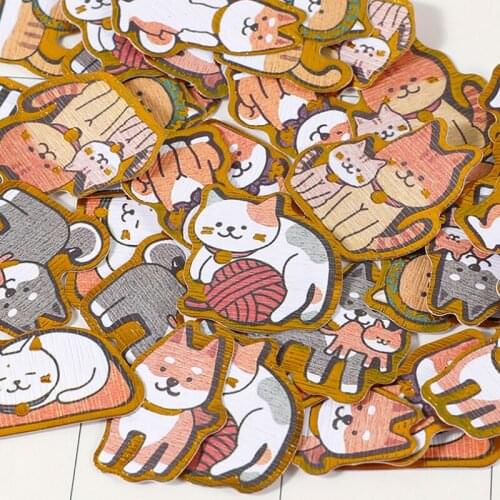 40Pcs Cute Japanese Sakura Pet Sticker Decorative Diary Bullet Journal Scrapbooking Planner Stickers Aesthetic Kawaii Stationery