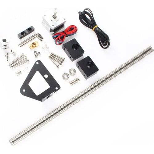 Aluminum Dual Z-axis Screw Upgrade Kit Leading Screw Rod for Ender 3/ 3S/ 3Pro 3D Printer Assemble Accessories