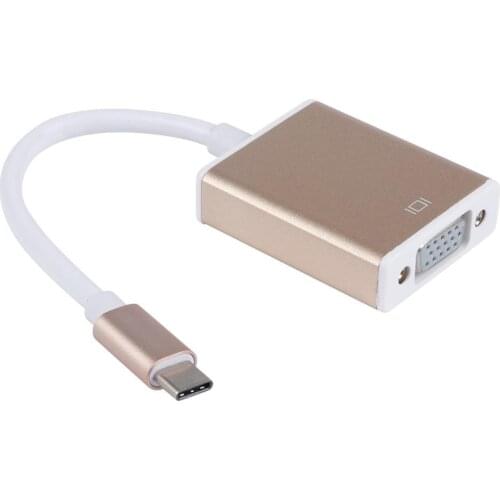 Free shipping USB 3.1 Type C USB-C to VGA Adapter Reversible for New Macbook 12 inch Gold/Silver Color GT
