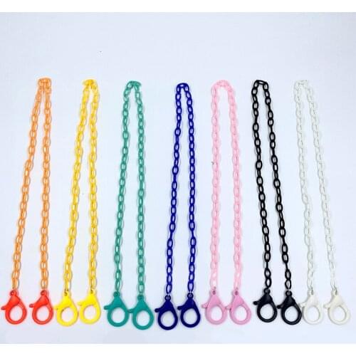 Candy Colors Mask Chains Glasses Chains Pink Red White Blue Trendy Women Outside Casual Halter Mask Accessory for Girl Friends