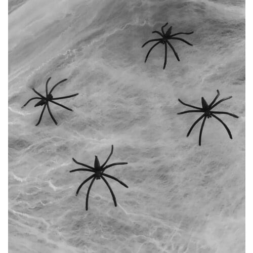 Halloween Festive Cool Atmosphere Decorative Spider Cotton Cobweb Prank Scary Fun Toy