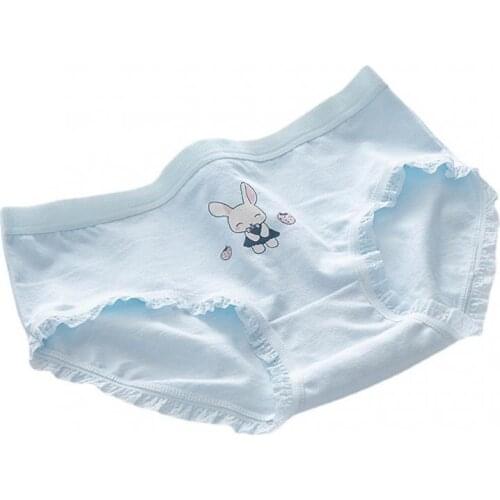 Cotton Womens Underwear Panties High Waist Briefs Solid Color Breathable Seamless Girls' Underwear Cotton Crotch Mid Waist