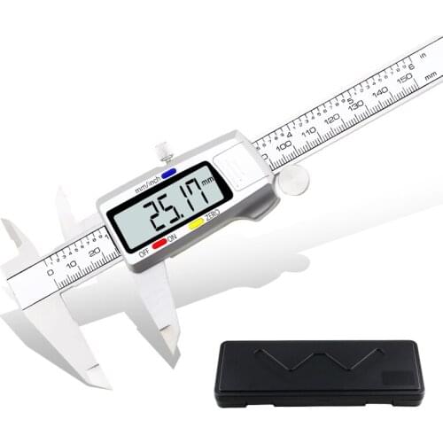 Measuring Tool Stainless Steel Digital Caliper 6 "150mm Messschieber Paquimetro Measuring Instrument Vernier Calipers