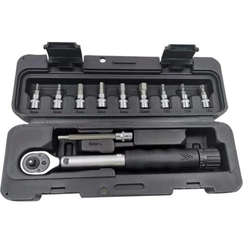 1/4" 2-14Nm Adjustable Torque Wrench Bicycle Repair Tools Kit Window Type Ratchet Mechanical Torque Spanner Manual Wrenches