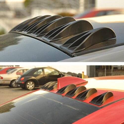 Carbon Fiber Shark Fin Kit Diffuser Spoiler Roof Wing Windshield Vortex Generator for Windscreen RoofSpoiler Bumper 2019