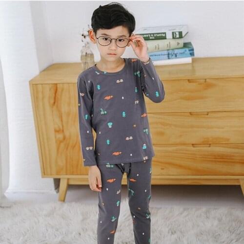 Siddons high quality pajamas kids to wear comfortable boy pajamas sets in pure cotton material kids loved nightwear from China