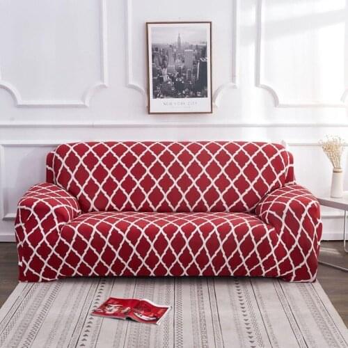 1/2/3/4 Seater Red Elastic Sofa Chair Covers Slipcover Settee Stretch Floral Couch Protector