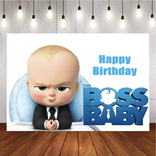 Cartoon Animation Boy Baby Photography Background Backdrop Boss Children Birthday Party Decoration Tapestry Photo Studio Custom