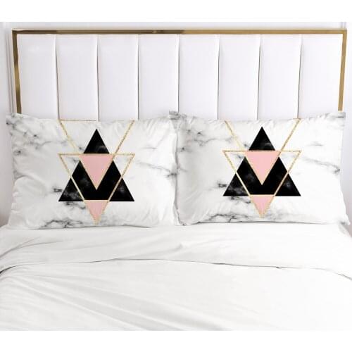 Pillow Cases Bedding 2PCS PillowCase For Bedroom,Home Decoration 70x70cm 50x75cm 50x70cm 80x80cm Pillow Cover Marble Geometry