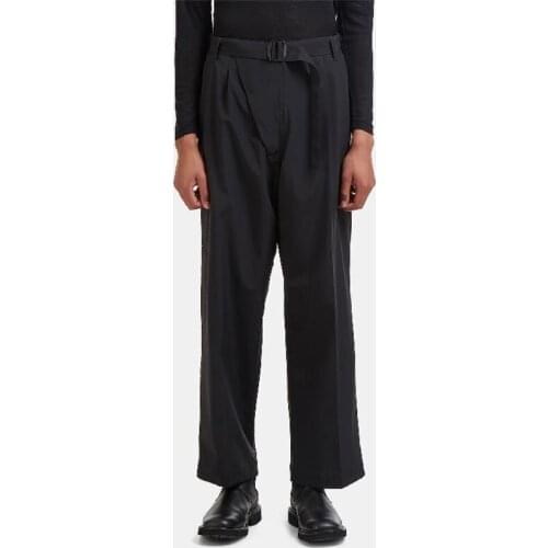 Spring and autumn new mens fashion trend hair stylist designs leisure time straight leg pants wide leg pants diagonal