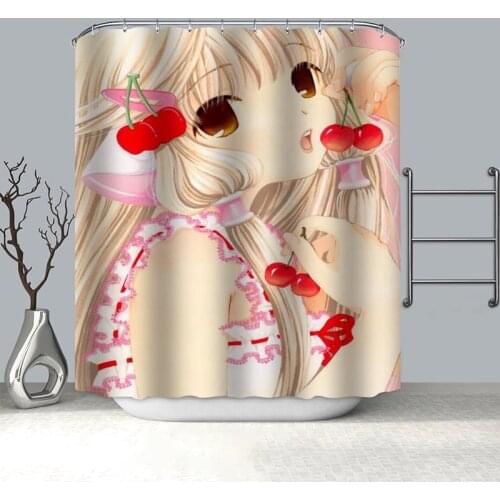 New Product Chobits Anime Shower Curtain Polyester Fabric Screens Curtains For Bathroom 3D Waterproof Bath Curtain With Hooks