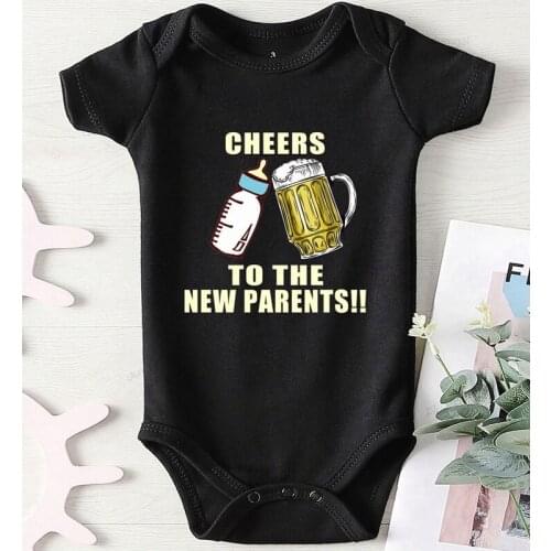 Baby Clothes Winter Kids' Things Printing Cheers To The New Parents Babies Shower Gifts Newborn Girls Outfits Toddler Rompers