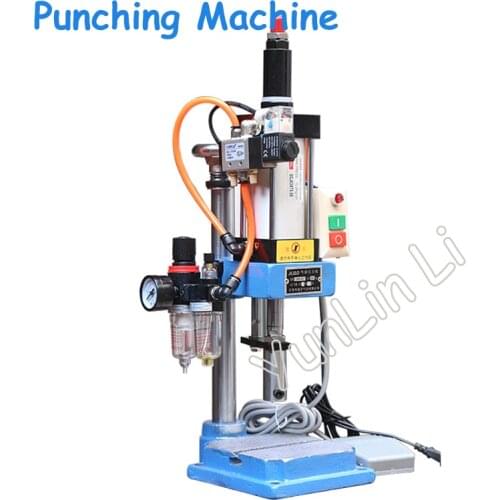 Pneumatic Punching Machine Hand Press Machine Adjustable Force 200KG Pneumatic Puncher 110V/220V Single Column