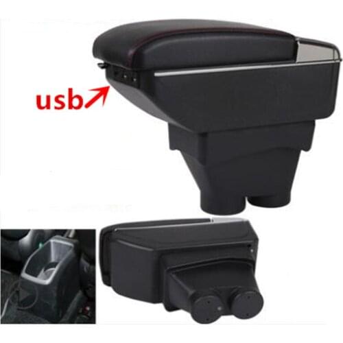 For Peugeot 208 Armrest Box Peugeot 208 Universal Car Central Armrest Storage Box cup holder ashtray modification accessories
