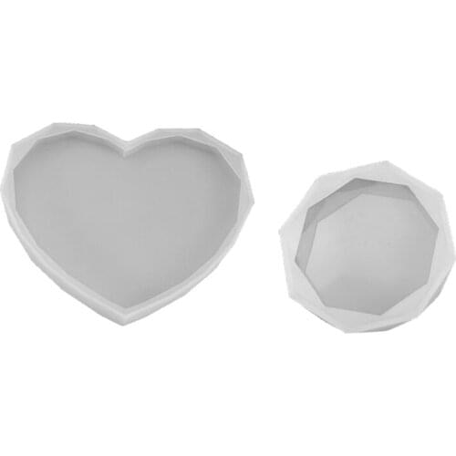 Big Diamond Heart Coaster Silicone Mold Epoxy Resin Craft Supplies Make Your Own Coaster Artist Flower Epoxy Silicone Mold Resin