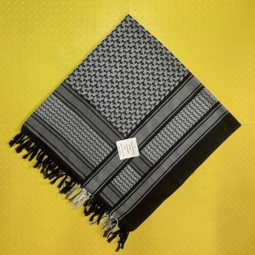 Hiking Military Army Arab Tactical Desert Scarf Outdoor Hunting Shemagh Keffiyeh Scarves Shawl Neck Cover Head Wrap with Tassel