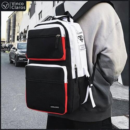 Fashion Large Capacity Mens Backpack Multiple Pockets School Backpack for Teenager Trend Cool Couple Backpacks Unisex Bags 2020