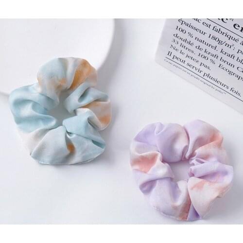 Gradient Chiffon Hair Ring Hair Tie Elastic Scrunchies Ponytail Holder Hair Rope Rings New Christmas Hair Accessories Wholesale
