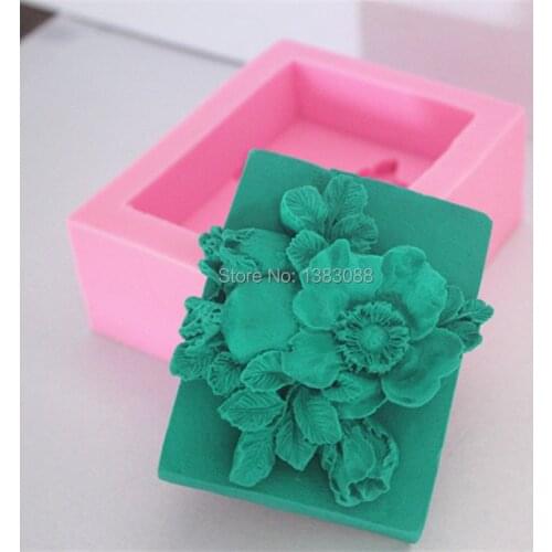 A big flower Art Silicone Craft Molds DIY Handmade soap molds FM 357