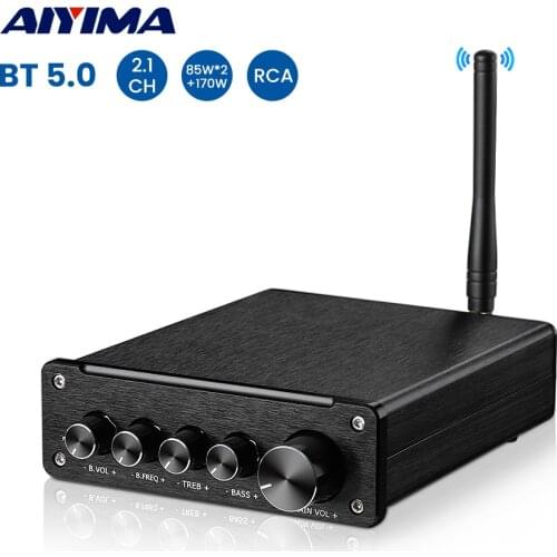 AIYIMA TPA3251 Bluetooth 5.0 Power Amplifier 2.1 Subwoofer Amplifier APTX Sound Amplificador Speaker Home Audio 85Wx2+175W