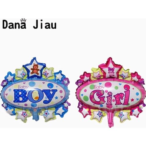 Mini baby boy girl happy bitherday party balloon born 100days decoration pink /blue crown Pentagram bear kids toy supplier