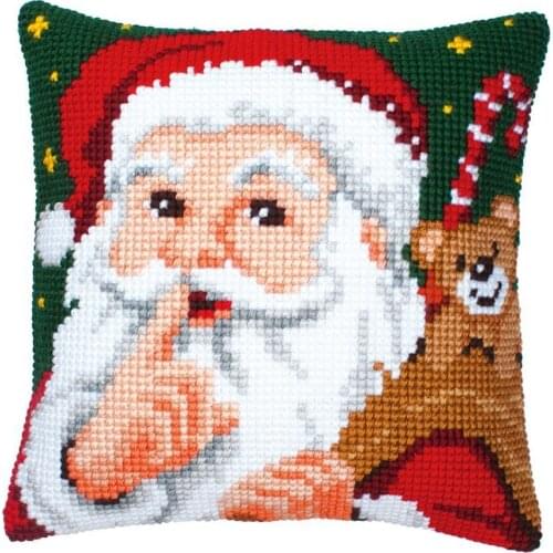 Latch Hook Cushion Yarn for Cushion Cover Santa Claus Pillow Case Sofa Cushion Printed Canvas Pillow Home Decorative