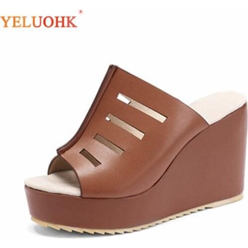 33-43 Summer Slippers Female Large Size Summer Shoes 2019 Platform Women Slippers